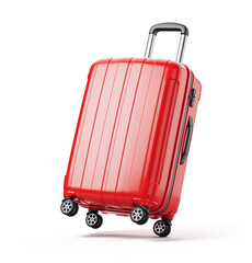 Red Suitcase for Travel isolated on white. Travel concept - suitcase 3d icon. 3d rendering © Sashkin