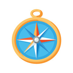 Obraz premium Stylized compass displays direction using a needle that aligns itself with earth's magnetic field