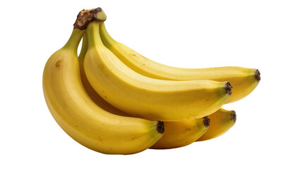 Obraz premium Ripe Yellow Bunch of Cavendish Bananas with Green Stems