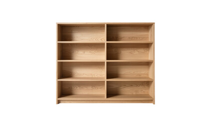 Lightwood rectangular bookcase with four empty shelves © Federica