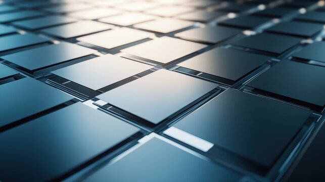 Advanced Bifacial Solar Panel Technology Installations Reflecting Morning Light in a Minimalist Style Solar Farm
