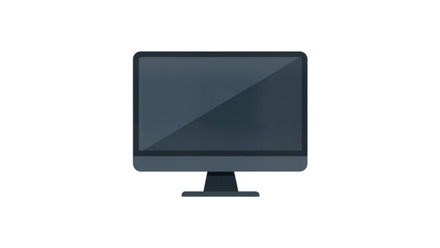 Modern gray desktop computer monitor with black frame and stand