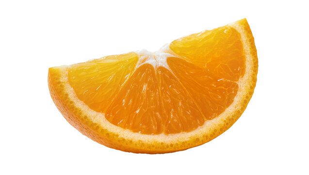 Juicy Orange Slice with Visible Pulp and Rind