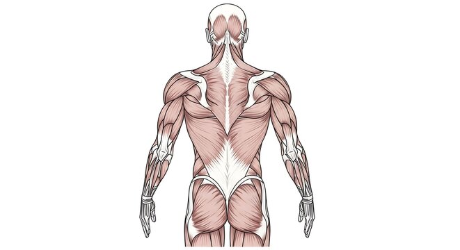 Human body muscle anatomy illustration.
