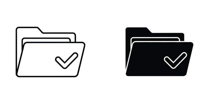 Checked folders with different visual styles indicating completion or confirmation
