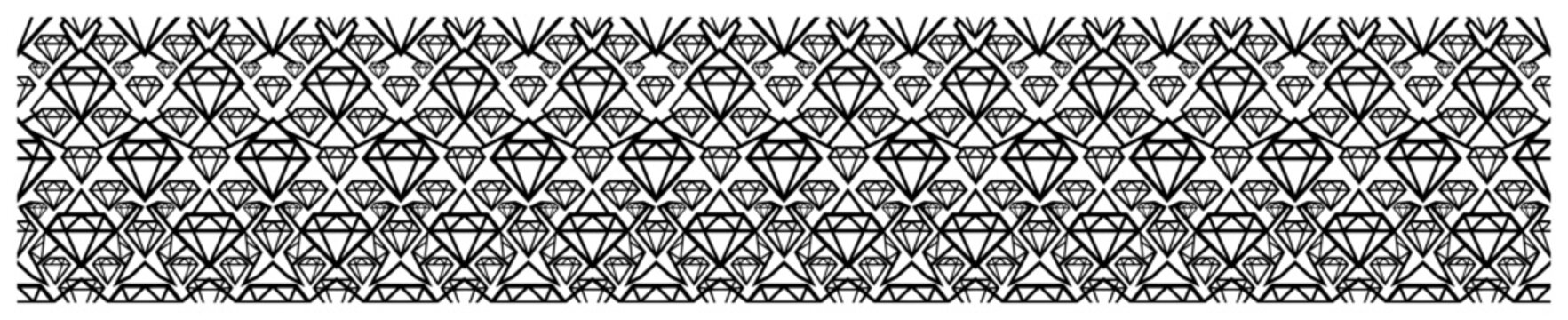 Diamond jewel pattern grid in geometric linear style