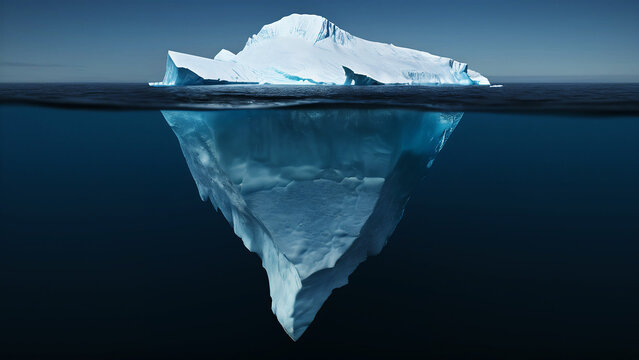 Classic Iceberg With Large Hidden Underwater Part