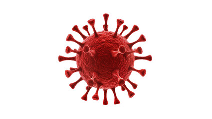 Red Coronavirus Spike Protein Virus Microscopic Medical Structure