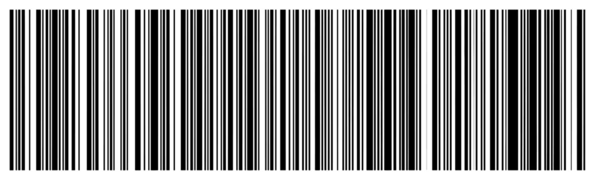 Vertical line barcode pattern with varying widths in minimalist style