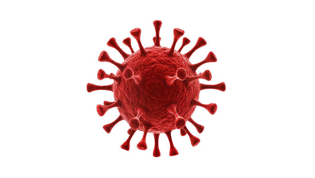 Red Coronavirus Spike Protein Virus Microscopic Medical Structure