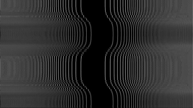Retro bad transmission effects.Vertical wavy modulation lines