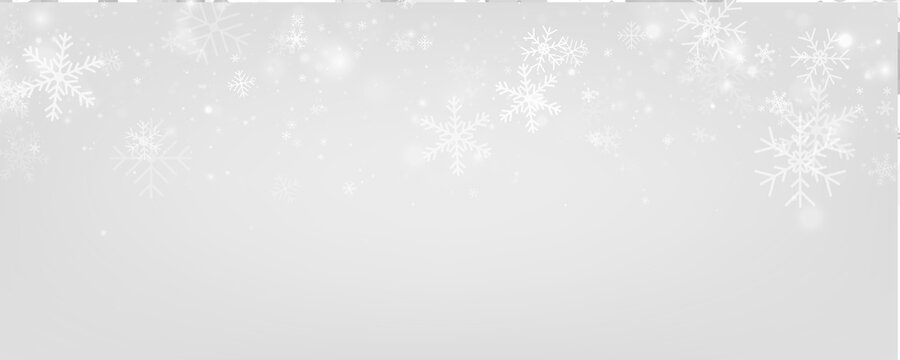 Vector heavy snowfall elements, PNG design. White snowflakes fall on transparent background. PNG overlay for winter photo editing use.