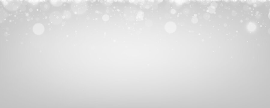 Shimmering silver dust sparkles with light particles. Soft bokeh blur creates festive glow. Radiant highlights and flare PNG vector illustration.