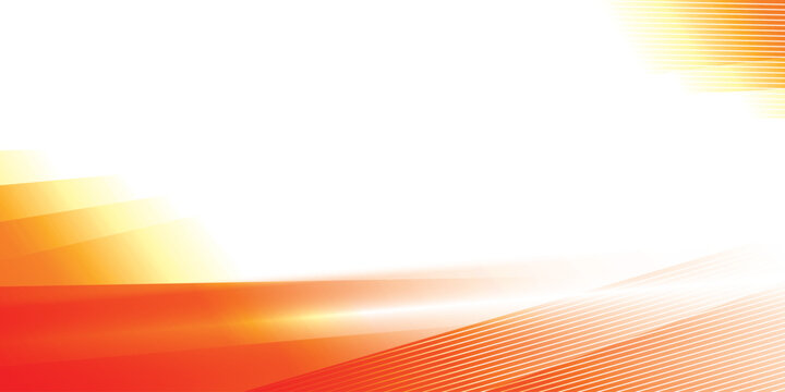 Abstract white and orange color, modern design stripes background with geometric shape, technology template background and glowing light. Vector illustration.