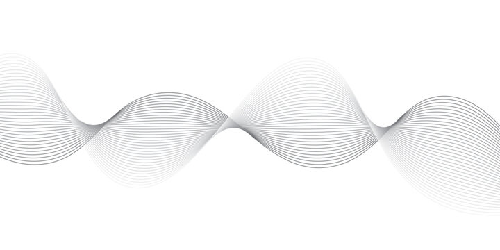 Abstract white background with blue wave lines and a heart shape ribbon design creates a light curve pattern backdrop illustration for a kitchen object vector
