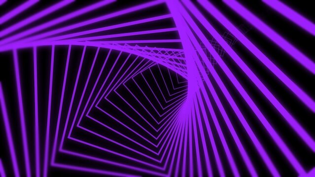 Neon Geometric Vortex Tunnel Glowing Background 01