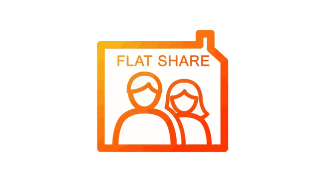 Flat share roommates living together.