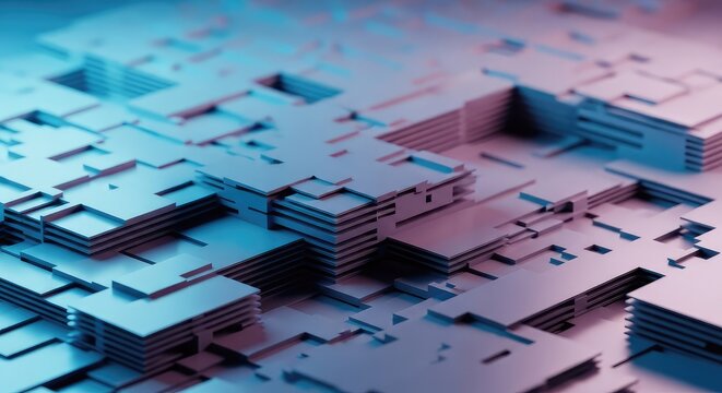 A complex, abstract digital structure forming a subtle backdrop. Hidden geometric layers create a texture of emerging order and latent complexity, subtle, technological, dimensional
