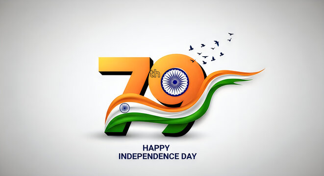 Celebrating india's 79th independence day a patriotic graphic design