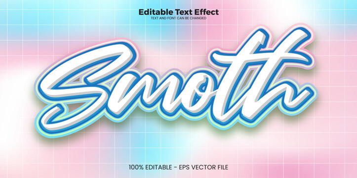 Smoth new editable text effect in modern trend style