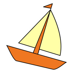 Fototapeta premium Sailboat Sea Travel Icon