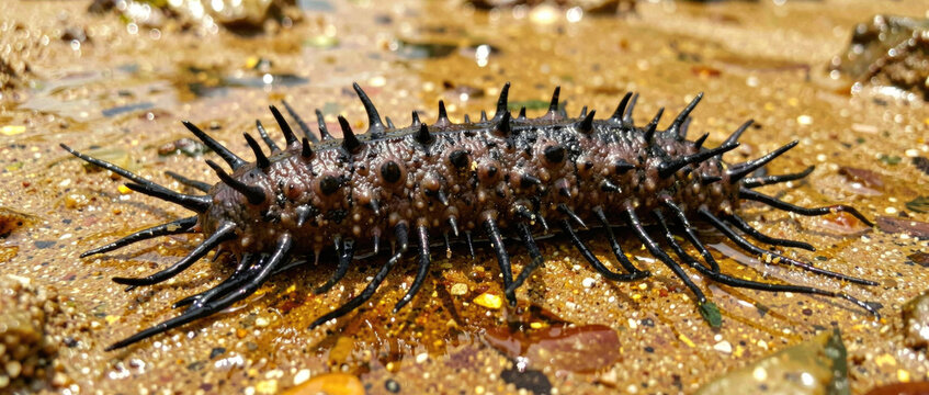 Detailed view of small insect's body and features