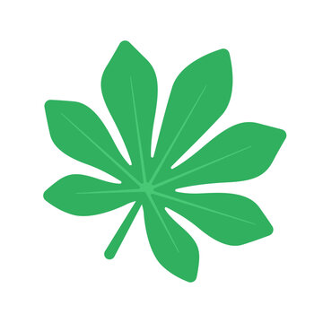 cassava leaf flat vector illustration lawn logo icon clipart