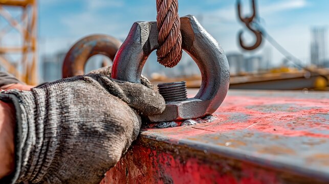 A heavy lift crane rigging operation.
