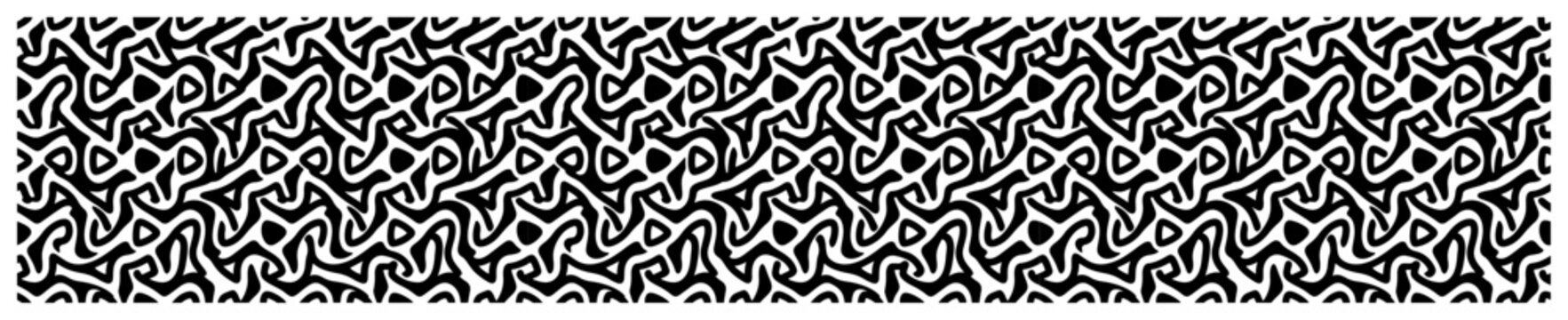 Abstract organic fluid pattern with interlocking shapes in monochrome graphic style