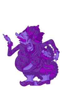 blue dragon statueBathara Narada Wayang Kulit Traditional Javanese Puppet Vector Illustration