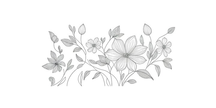 Romantische Karten Vorlage mit Blumen	
