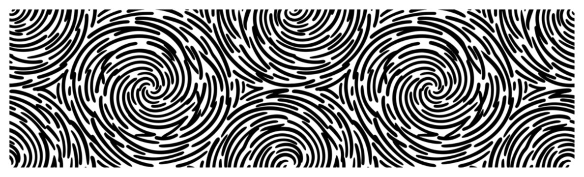 Circular swirl pattern with fine continuous lines in elegant decorative style