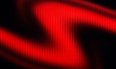 Naklejka premium Dark abstract red neon glass effect gradient waves background, web banner, backdrop, header, cover design