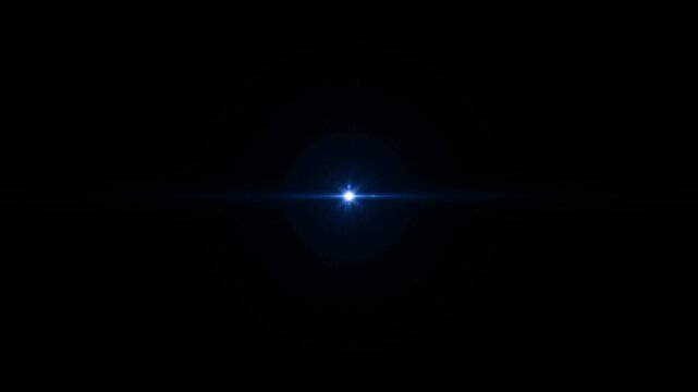 Blue sparkle lens flares blinking light on black background, glow energy abstract blur bokeh, camera flash light, sun burst lens flare, light burst optical lens flare effect, abstract glow lens flare