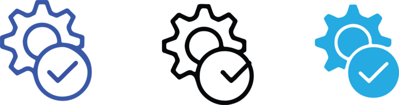 Settings gear icon representing configuration, system control and preferences. Concept of setup, tools and adjustment for user interface, software, web and mobile application design.