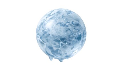 Obraz premium A blue and white marble like object is shown in the image