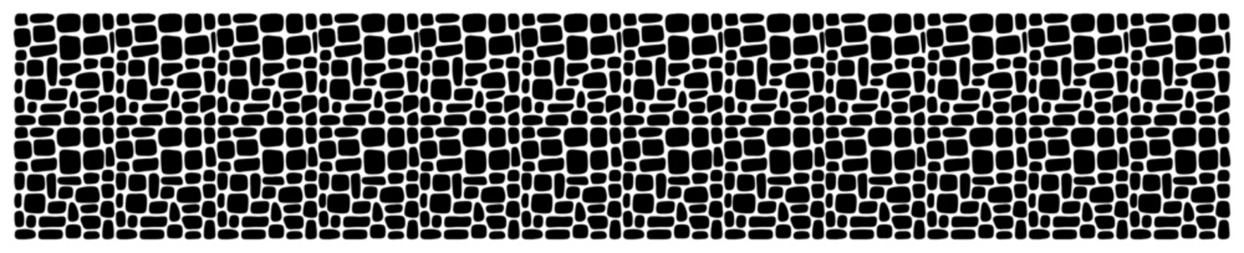 Organic stone pavement pattern featuring irregular rounded pebble shapes in mosaic style
