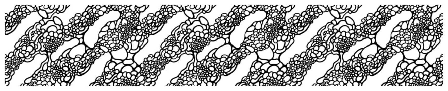 Fluid cellular pattern with organic shapes and varied density in biological style