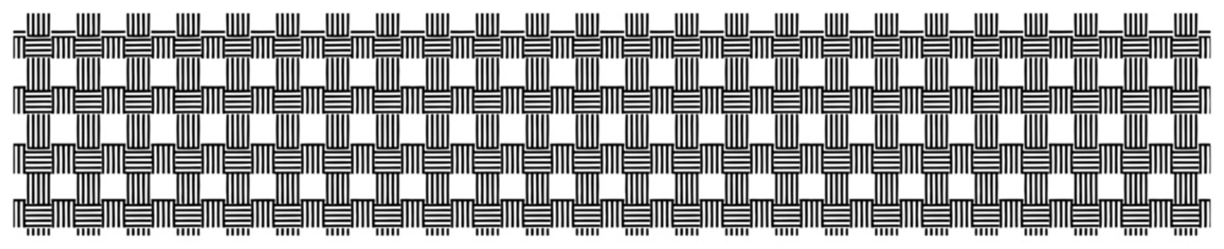 Woven basket weave pattern with horizontal and vertical lines in minimalist geometric style