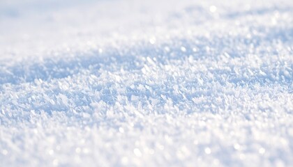 Obraz premium Close up of fresh sparkling snow texture winter wonderland background