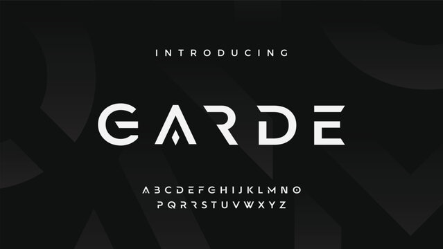 Futuristic modern techno sci fi bold alphabet logo font. Typography typeface uppercase and number. vector illustration
