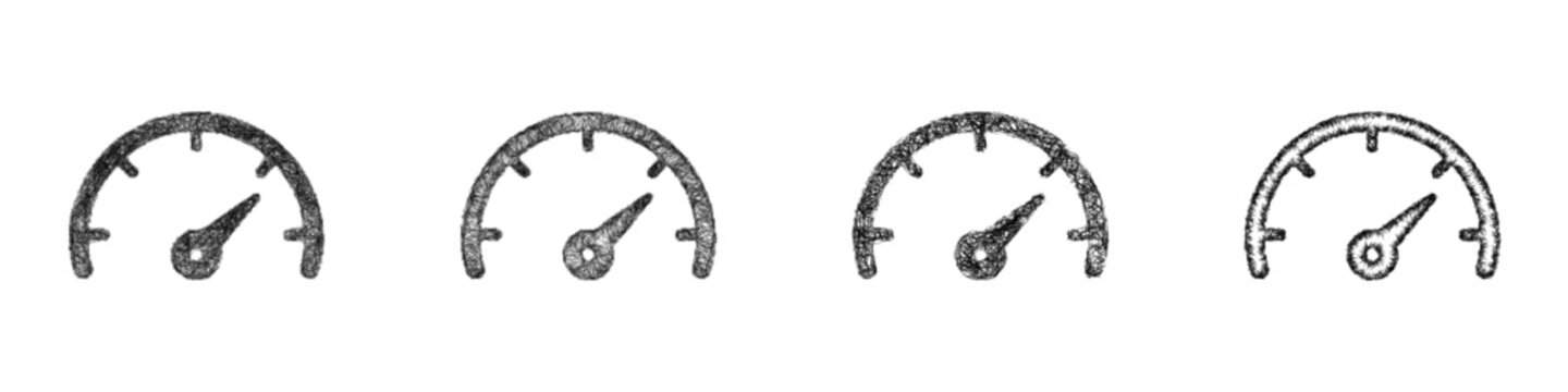 Sketch bandwidth icon design set