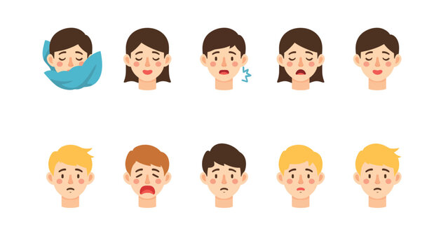 Emotions Expressed: A collection of various portraits captures a range of human emotions, providing a glimpse into the diverse states of mind.