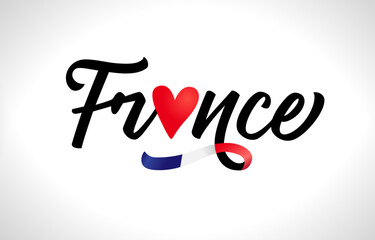 Fototapeta premium Creative design of the word France. T shirt logo concept.