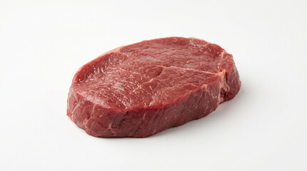 Fototapeta premium Alpaca meat on a white background, fresh, healthy, high-quality food, copy space 