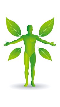A green humanoid figure with leafy protrusions