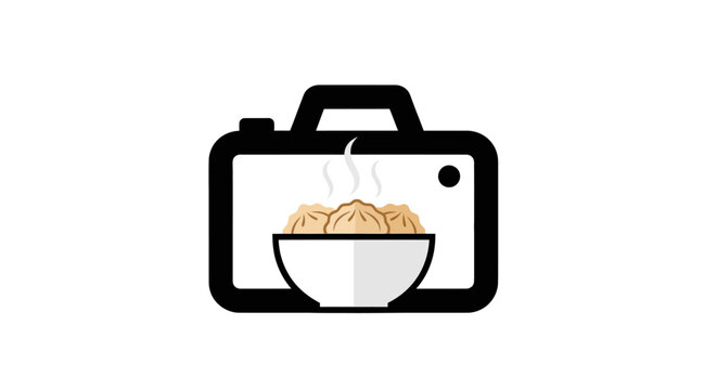 Camera Lens Capturing Delicious Steaming Bowl of Noodles.