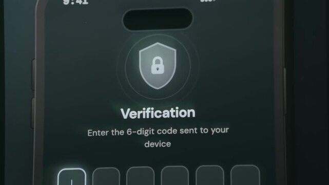 Message asking to enter a 6-digit verification code