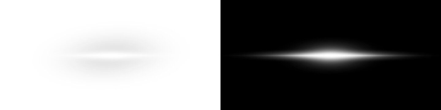 Png shining light flare with Green, white color and horzontal position. Png illustration.	