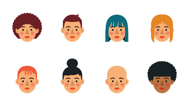 Diverse Portraits: A collection of various portraits, each representing unique appearance of a person, showcasing the beauty of individuality and the essence of human diversity.
